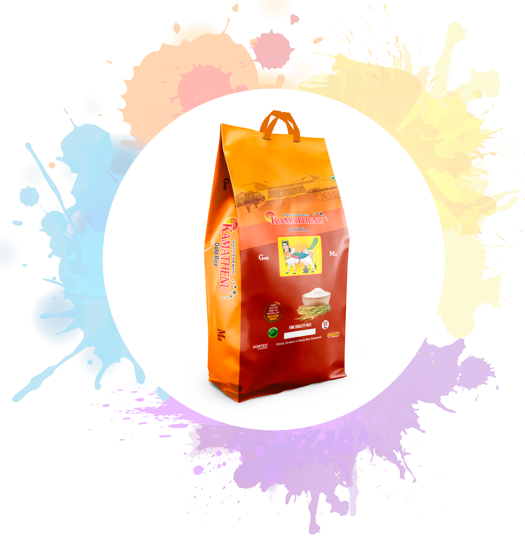 Colordots Rice Bag Packaging
